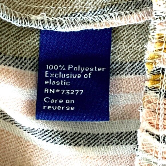 Apt 9 Womens Plus Sz XXL V-neck Striped Blouse Multicolor Smocked Waist #85A - Picture 6 of 7